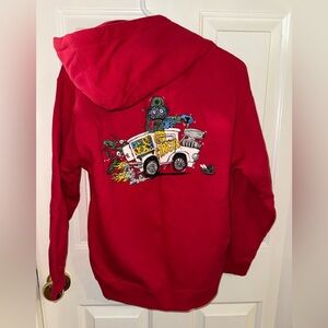 Circa Vintage Zip up Graphic design Hoodie M RARE NWOT